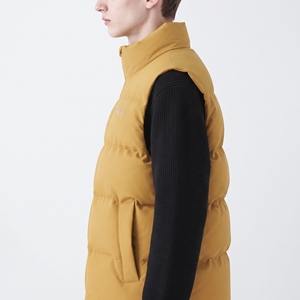 Chaleco Acolchado Amarillo para Hombre Hawk Eye, Cuello Alto, Cierre de Cremallera, Bolsillos Frontales, Resistente al Viento, Chaqueta Casual de Invierno, 100% Poliéster - Product Image 3