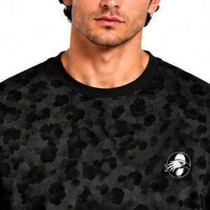 Black <b>Leopard</b> <b>Print</b> T <b>Shirt</b> Unisex Short Sleeve Crew Neck Casual Streetwear Graphic Tee Custom Sports Training Summer Top - Product Image 3