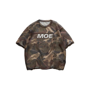 Maillot de football américain camouflage unisexe en mesh, streetwear hip-hop oversize, haut respirant pour le jour du match, chemise OEM - Product Image 2