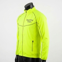 Veste de sport d'hiver de haute qualité à col montant zippé, avec logo frontal, pour la course à pied, à manches longues, légère, pour l'entraînement et les activités sportives