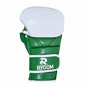 ถุงมือ RYDOM MMA สีเขียวสีขาวหนัง PU ครึ่งนิ้วเวลโครถุงมือฝึกซ้อมมวยสำหรับศิลปะการต่อสู้ - Product Image 6