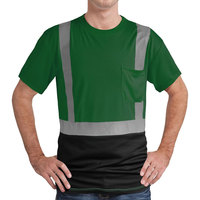 T-shirt de travail unisexe haute visibilité respirant en polyester certifié CIQ, réfléchissant, séchage rapide, manches courtes ou longues, classe 2
