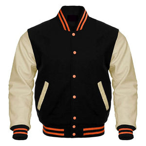 Custom Men's Lightweight <b>Reversible</b> Quick Dry Breathable 100% Wool Varsity <b>Jackets</b> with Front Logo Custom Colors Logo - Product Image 1