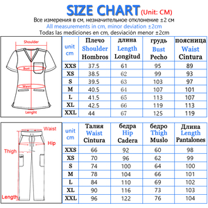 Unisex V-Neck <b>Scrub</b> <b>Top</b> Short Sleeve Blue Cotton Polyester OEM Hospital Uniform Needle Detection <b>Scrub</b> Sets - Product Image 6