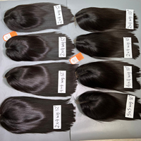 Extensions de Cheveux Humains Vierges Vietnamiens de Qualité Supérieure HD pour Perruques, Couleur Personnalisable, Cheveux Bruts, Grade 12A, Lisses et Soyeux, Faits à la Machine