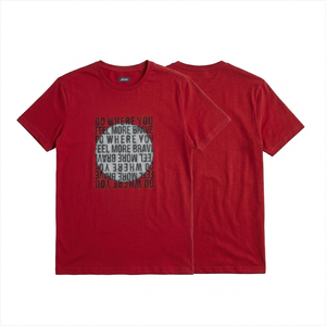 T-shirt respirant personnalisé pour hommes, logo sur mesure, coton doux, vente en gros, vêtements de mode pour tenue décontractée - Product Image 1