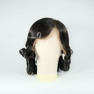 Perruque frontale en dentelle de cheveux humains vietnamiens de haute qualité, couleur naturelle pour femmes noires de l'usine alignée - Product Image 4