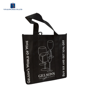 Sac à vin en plastique premium avec fermeture éclair, bandoulière et poignée en corde pour l'emballage de bouteilles, cadeaux, shopping, utilisation en extérieur, durable - Product Image 2