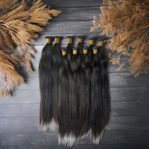 Recién llegado, extensiones de cabello humano indio Remy de trama doble directamente de fábrica, paquetes a granel - Product Image 5