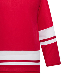 Men's Ice Hockey Jersey QASWA SPORTS Front Logo 100% Cotton Slim <b>Fit</b> <b>V</b>-neck Short Sleeve Breathable Sport Shirt - Product Image 2