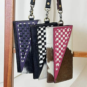 Bolsos de Mano de Cuero Vacuno a Cuadros con Cierre de Broche, para Mujer, de Alta Calidad, con Múltiples Ranuras para Tarjetas y Efectivo, Bolsos de Noche - Product Image 5