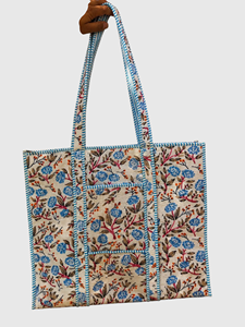Sac fourre-tout en toile brodé de fleurs bohèmes, ouvert en dessus, pour le shopping toutes saisons - Product Image 4