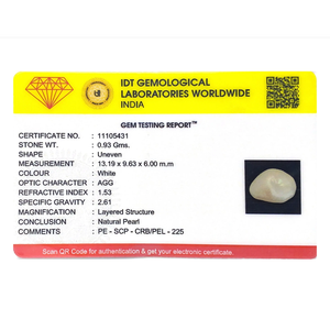 Natural Loose Baroque Keshi Pearl 6mm 4.65ct Certified AAAAA Freshwater Pearl - Product Image 4