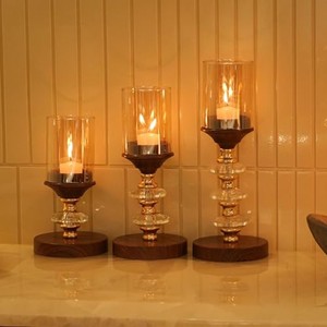 Handcrafted <b>Mango</b> <b>Wood</b> Metal Candle Holders Wholesale | Indian Artisan - Product Image 2