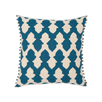 Nouvelle arrivée 100% soie carré housse de coussin doux velours oreiller avec pompon décor et impression frange motif bas quantité minimale de commande en gros