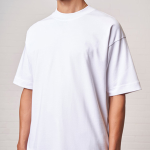 Camiseta de hombre transpirable de algodón 100% de 300 gramos, de corte holgado, manga corta, con estampado serigráfico, estilo oversize, para venta transfronteriza. - Product Image 5