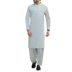 Nuevo Traje Tradicional Afgano Salwar Kameez de 2 Piezas para Hombre, Color Sólido, Formal/Casual, para Todas las Temporadas, de Secado Rápido, Trajes Salwar Pakistaníes - Product Image 1