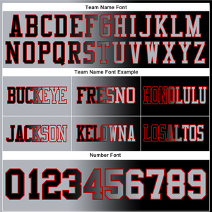 Camiseta de Fútbol Negra Personalizada, Malla Gris Roja, Degradado Auténtico, Moda, Alta Calidad, Transpirable, Ropa Deportiva, Rendimiento Atlético - Product Image 3