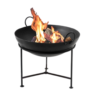 <b>Large</b> Daood Sons Handicraft Iron Powder Coated Freestanding <b>Fire</b> <b>Pit</b> Bowl Outdoor Wood Burning for Backyard Garden - Product Image 2
