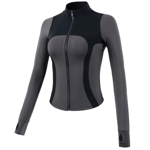 Breathable Women's Slim Fit Autumn Spring Printed Fitness <b>Jacket</b> Sweat Wicking Workout Training Running <b>Yoga</b> Fitness <b>Jacket</b> - Product Image 1