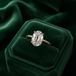 Luxury <b>Emerald</b> Cut Solitaire Lab Grown Diamond Engagement Wedding <b>Ring</b> <b>Silver</b> IGI Certified Classic Bridal Promise Fine Jewelry - Product Image 1