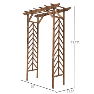 Pergola a traliccio in legno di abete colorato da 79 pollici per piante rampicanti, ideale per recinzioni da giardino - Product Image 3