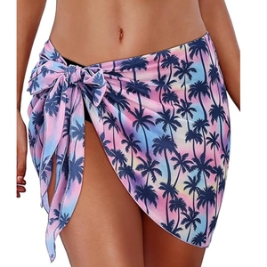 Pareo de Playa con Borlas Estilo Tropical para Mujer, Traje de Baño - Product Image 1