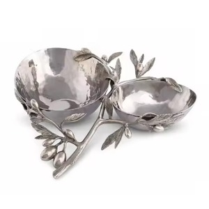 Tazón Decorativo de Metal para el Hogar, Tazón de Acero Inoxidable para Servir Dulces, Frutos Secos y Bocadillos - Product Image 6