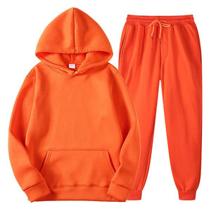 Pantalon de jogging décontracté orange pour homme, taille élastique, couleur unie, en coton respirant, coupe régulière, survêtement en promotion - Product Image 1