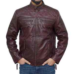 Factory Direct New Fashion Slim Fit Genuine Bomber Leather <b>Jacket</b> Men Factory Wholesale Price Male <b>Jacket</b> For Men <b>Sheepskin</b> - Product Image 1