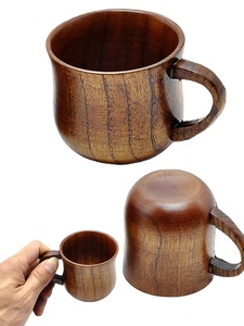 Jarra de cerveza de madera de tamaño personalizado, taza de grano de madera reutilizable aislada, taza de café, taza de viaje, tazas de café para Navidad - Product Image 2