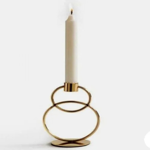 Shiny <b>Brass</b> <b>Candlestick</b> <b>Holder</b> Heat Resistant For Home Decoration Metal Candle Stand Tabletop Candle <b>Holder</b> On Sale - Product Image 2
