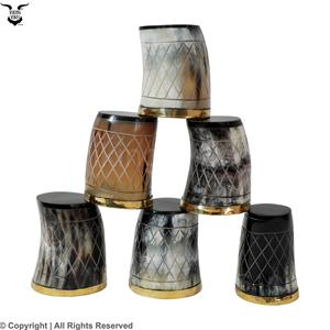 Tasse à boire artisanale en corne de buffle naturelle Viking, avec logo personnalisé, pour événements, fournisseur en gros - Product Image 6