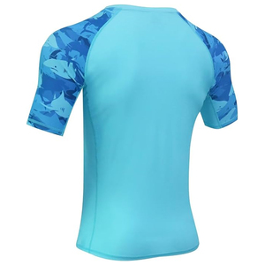 Custom Logo Men Rash Guard <b>Compression</b> T <b>Shirt</b> Short Sleeve Swim <b>Shirt</b> UV Protection Wholesale Bulk Supply - Product Image 4