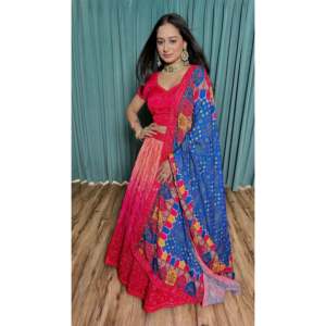 Vêtements indiens et pakistanais, séquence et broderie de fils, Lehenga Choli pour les occasions spéciales - Product Image 5