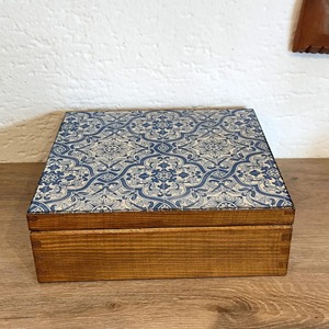 กล่องไม้พิมพ์ลายธีมทะเล กล่องใส่เครื่องประดับชายทะเล กล่องไม้พิมพ์ลาย กล่องเก็บของสำหรับตกแต่งบ้านริมชายหาด กล่องขายส่ง - Product Image 5