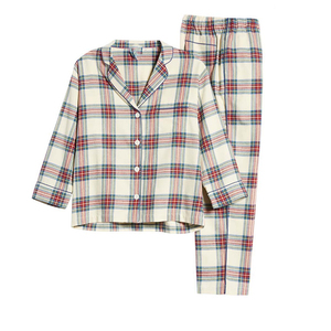 Ensemble de pyjama en velours de coton pour femmes, vêtements de maison décontractés simples, vêtements de nuit, haut à manches longues, pantalon thermique, 2 pièces, confort - Product Image 5