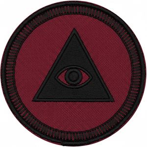 Écusson triangulaire maçonnique en forme de truelle, bleu marine discret, brodé, pour uniforme rituel de la Franc-maçonnerie, à coudre - Product Image 4