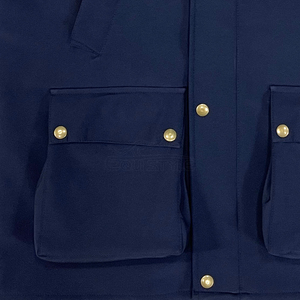 Gilet softshell pour homme, noir, avec boutons pression dorés, léger, coupe-vent, sans manches, élégant, logo personnalisé, veste de voyage pour l'extérieur - Product Image 5