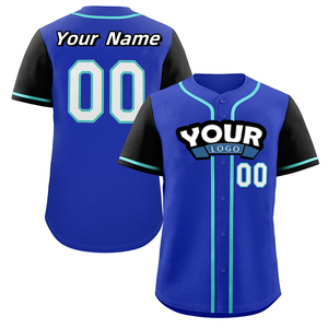 Camiseta de Béisbol Personalizada con Degradado Azul y Amarillo, Impresión Sublimada, Cierre de Botones, Manga Corta, Unisex, para Adultos - Product Image 2