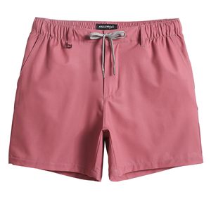 Pantalones cortos deportivos elegantes para hombre, color rosa liso, diseño moderno con comodidad, pantalones cortos deportivos de verano para hombre, material fresco y transpirable - Product Image 1