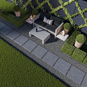 Azulejos de porcelana esmaltada mate antideslizante de alta calidad, azulejos de exterior de porcelana gris oscuro con aspecto de piedra de Vietnam - Product Image 2