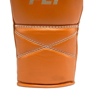 Guantes de Boxeo Profesionales Pro Fighting Fly Golden, Cuero Vacuno Original, Correa de Muñeca Ajustable, AI-BG-516 - Product Image 3