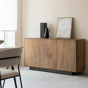 Aparador de 3 puertas Vandana Stellar Zentrix en madera de mango y metal - Product Image 1