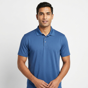 Polo en coton pour homme, tissu respirant de qualité supérieure, col côtelé, manches courtes, confortable, décontracté, vêtement de tous les jours - Product Image 4