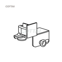 Riel para Cortinas con 6 Ruedas, Componente Principal Derecho, Color Blanco