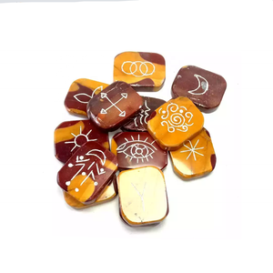 Alta calidad Karuna Mookaite jaspe forma Palm Stone 13 piezas Karuna set natural curación cristal piedras preciosas Karuna Set al por mayor - Product Image 1