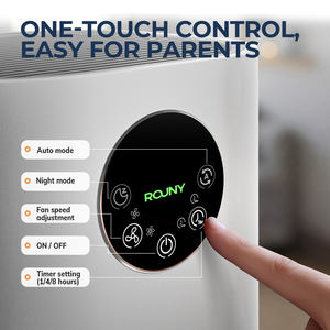 带有H13 HEPA过滤器的2合1空气净化器和家用加湿器，卧室，宠物，过敏，LED显示屏安静 - Product Image 3