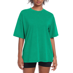 T-shirts oversize pour femmes, style urbain tendance, manches courtes, épaules tombantes, coupe ample, streetwear, impression personnalisée, t-shirts amples pour femmes - Product Image 3