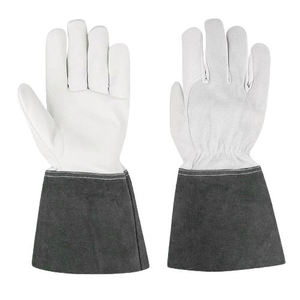 Gants de Soudure TIG Antistatiques et Antidérapants en Cuir Fendu Grain de Vachette Robuste pour la Construction et la Sécurité, Résistants à la Chaleur - Product Image 4